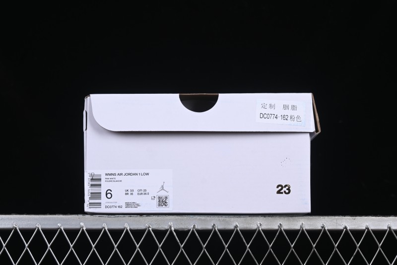 Nike Air Jordan 1 Low AJ1 Custom White Pink Low-Top Casual Lifestyle Sneakers - DC0774-162