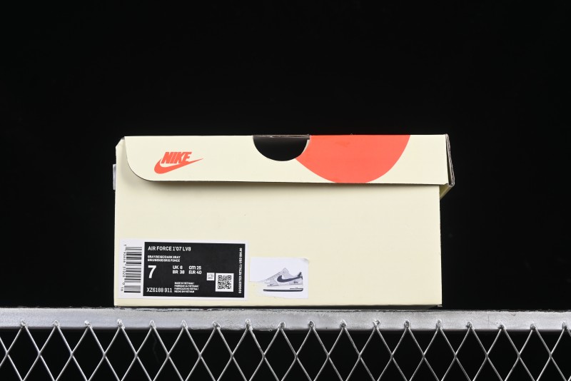 Nike Air Force 1 '07 Low Stussy Collaboration Grey Swoosh Casual Sneakers - XZ6188-911