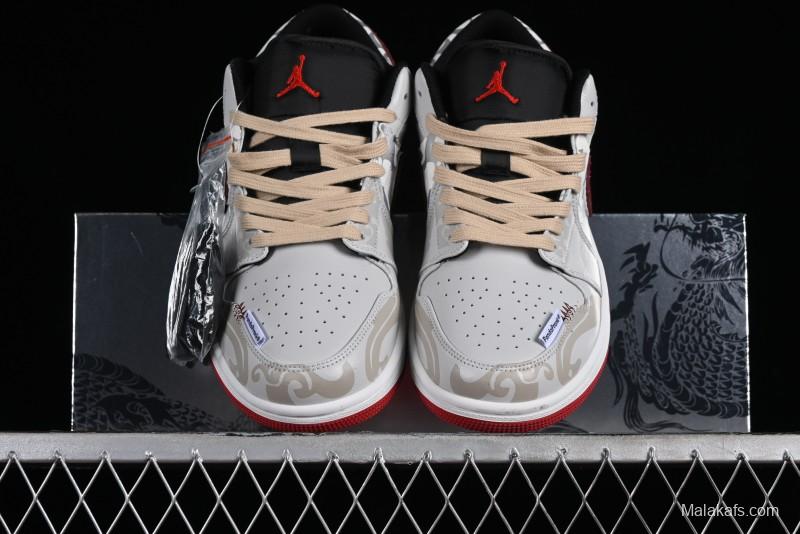 Nike Air Jordan 1 Low AJ1 CNY Year of the Dragon Limited Edition 'Mischievous Panda' Retro Basketball Shoes - 553558-066
