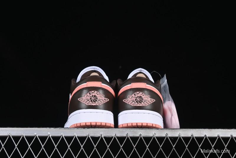 Nike Air Jordan 1 Low AJ1 Mocha Pink Casual Lifestyle Sneakers - DC0774-182
