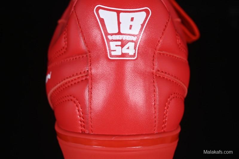 Louis Vuitton Footprint Soccer Low-Top Lifestyle Sneakers Round Toe Lace-Up Casual Shoes Red - AJF6