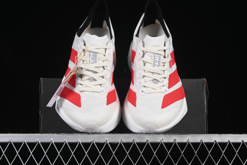 Adidas Lightstrike Pro Running Shoes - White/Red with Inspirational Design