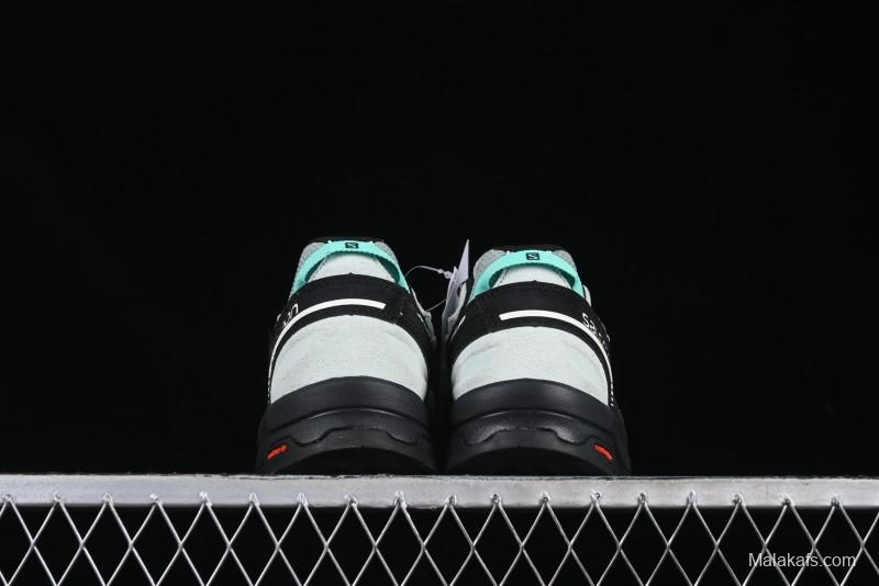 Salomon x Contragrip All-Terrain Hiking Shoes - Lightweight Gray with Black & Teal Accents