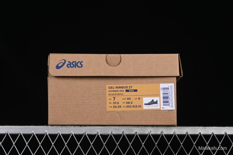 Asics Gel-Nimbus 27 Retro Breathable Casual Shoes Cushioned Men's Durable Running Shoes - 1011B956-500