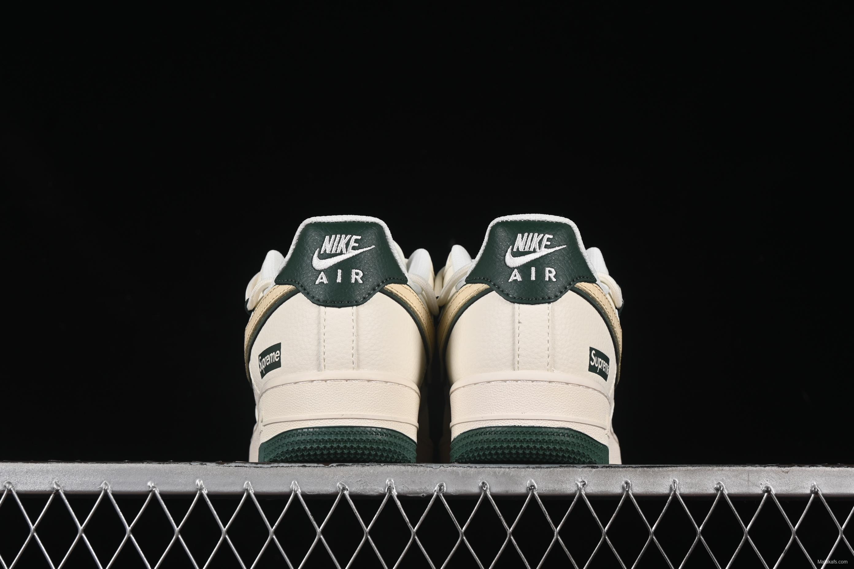 Nike Air Force 1 '07 Low Supreme Casual Sneakers with Custom Leather and Full-Length Air Cushion - DM6868-057