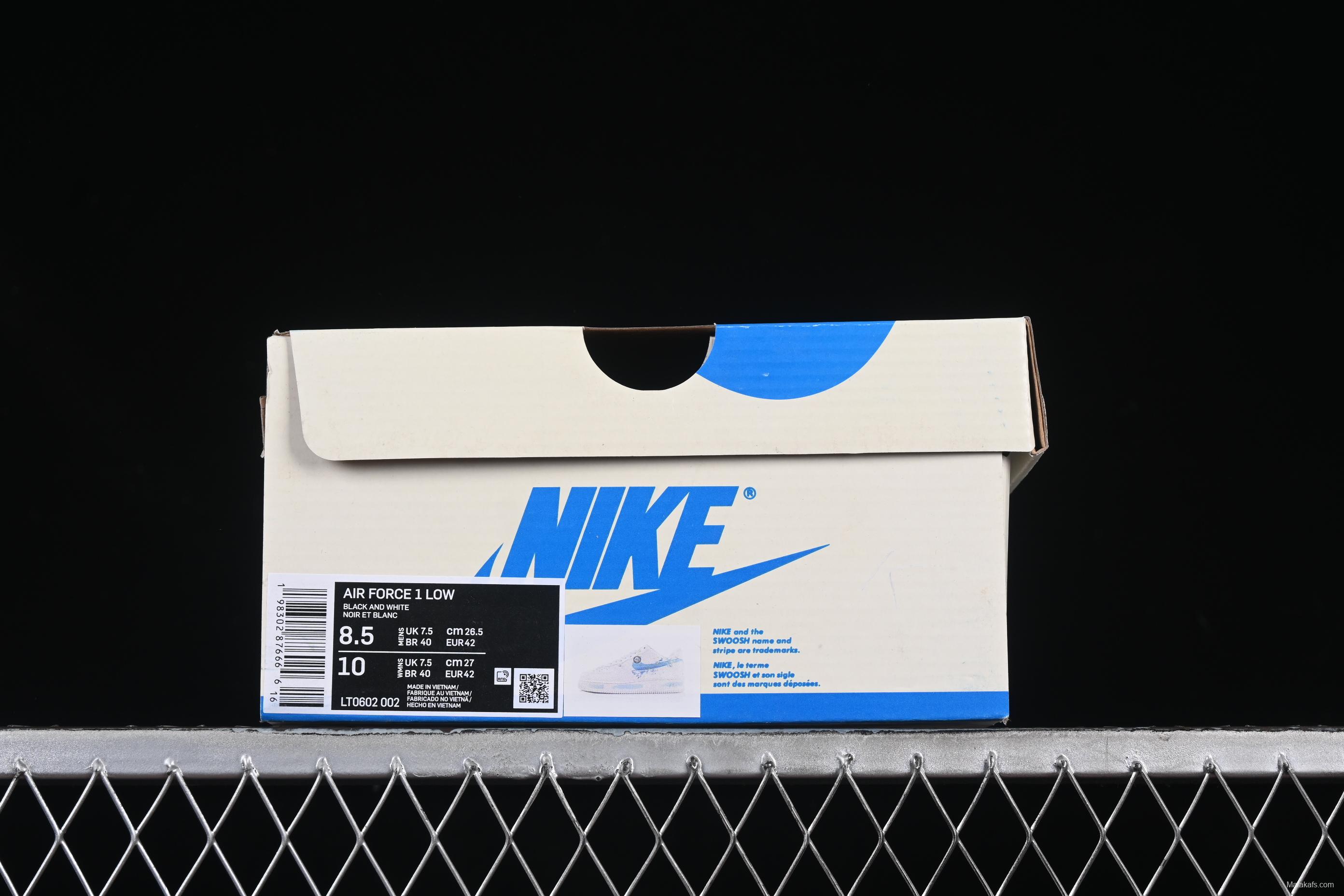 Nike Air Force 1'07 Low Custom Leather Casual Sneakers with Full-Length Air Cushion - LT0602-002