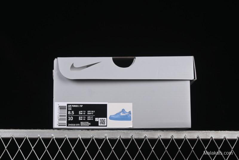 Nike Air Force 1'07 Low Casual Sneakers in Iceland Blue with Full-Length Air Cushion - ZH0316-070