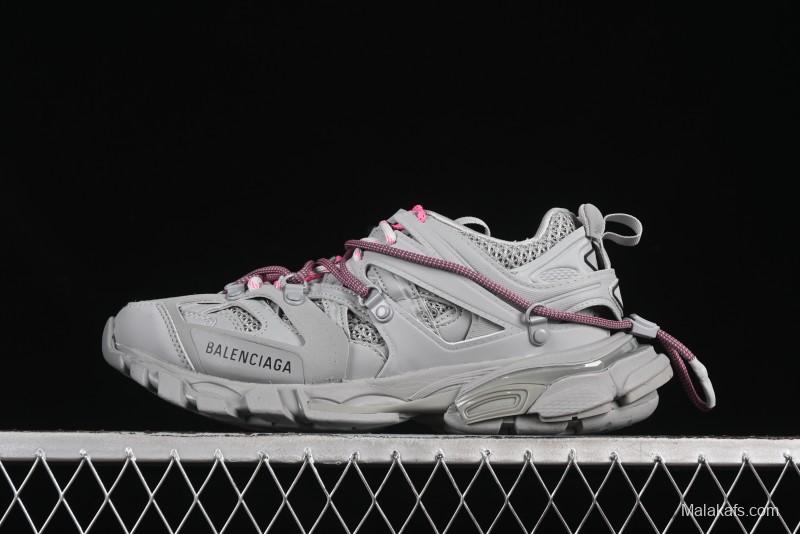 Balenciaga Track Sneaker Tess s.Gomma Res BI ALV/TIS EFF NUBUK/TIS E Waterproof Running Shoes - WTRHK1013