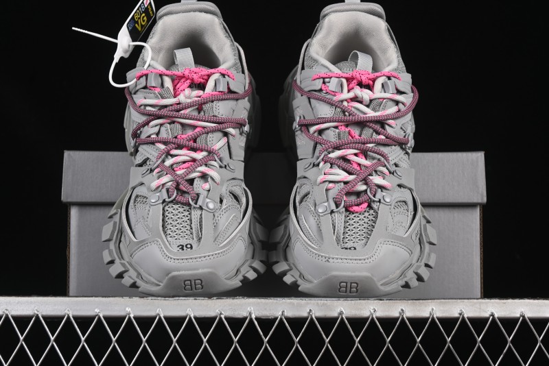 Balenciaga Track Sneaker Tess s.Gomma Res BI ALV/TIS EFF NUBUK/TIS E Waterproof Running Shoes - WTRHK1013