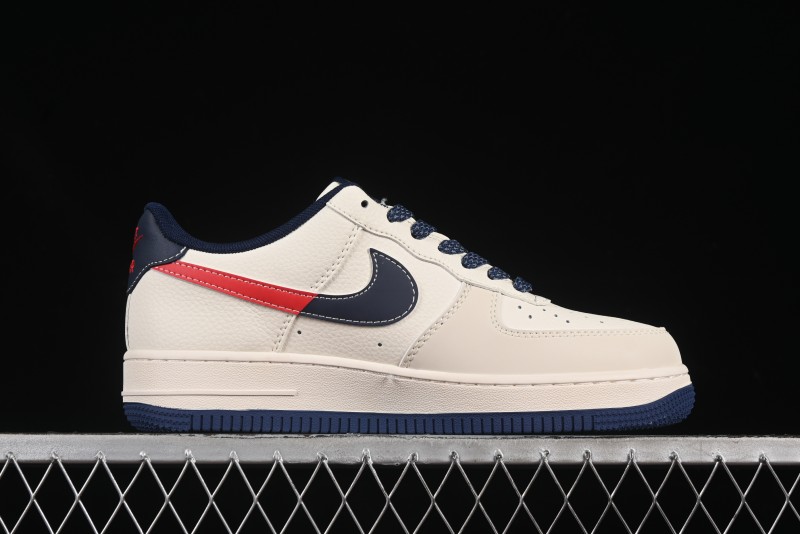 Nike Air Force 1'07 Low Gucci Collaboration Blue Red Swoosh Casual Sneakers - JJ2508-713