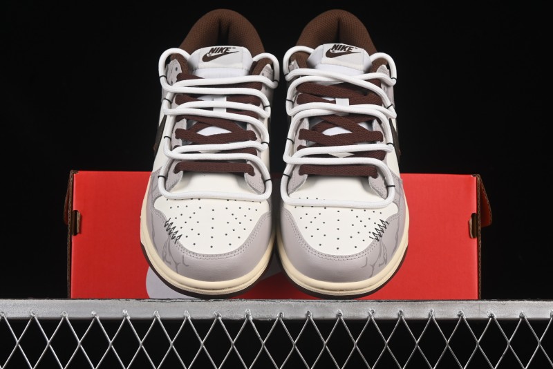 Nike Dunk Low Koala Party Distressed Grid Low-Top Casual Skate Shoes - DD1503-124