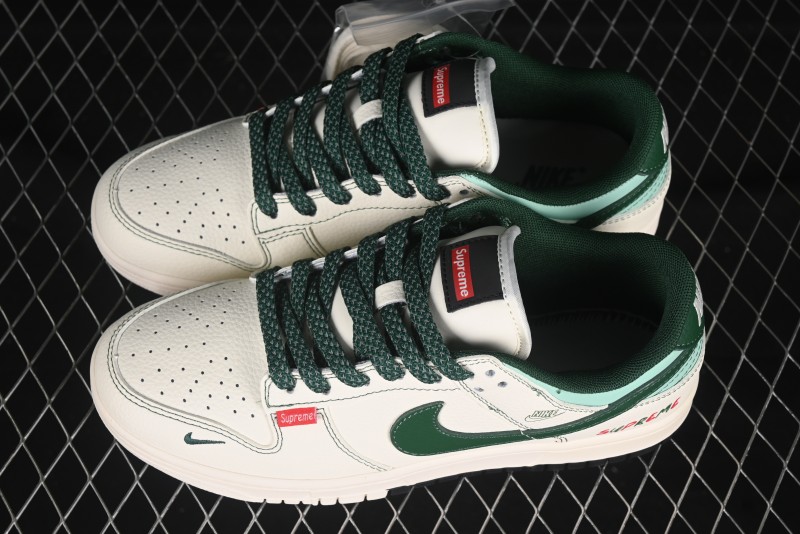 Nike SB Dunk Low Sup White Green Swoosh Air Force 1 Low Casual Skate Shoes - FC1688-222