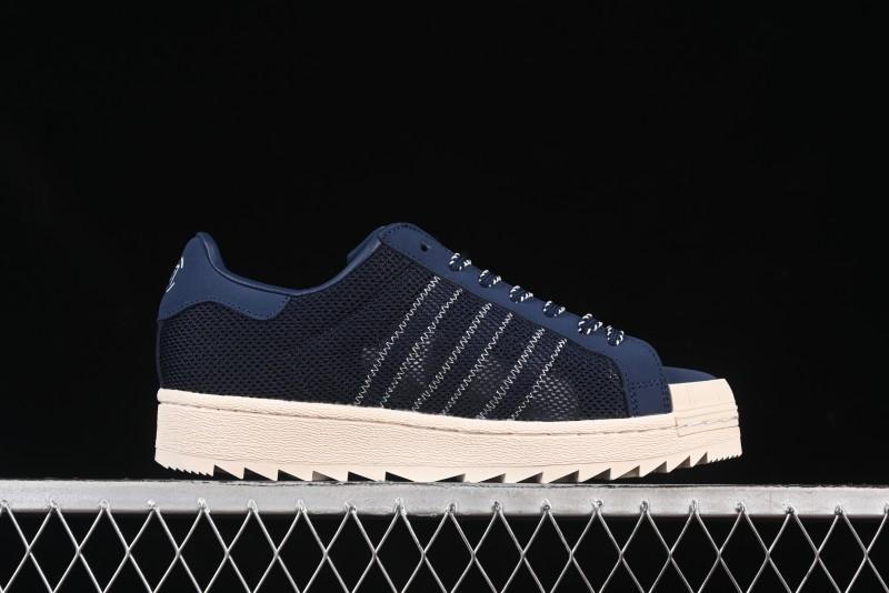 Adidas Clot x Superstar Shell Toe Casual Sneakers with Serrated Edge Design - IH3644