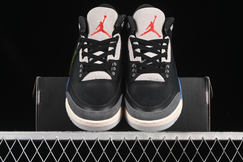 Nike Air Jordan 3 Retro OG Rare Air Sneakers with Small Reverse Swoosh - IB8967-004