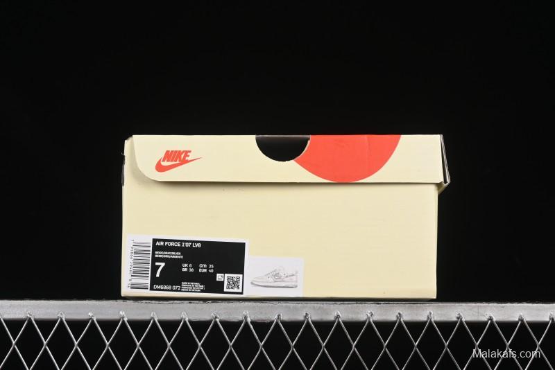 Nike Air Force 1 '07 Low Stussy Collaboration Grey Diamond Lace-Up Casual Sneakers - DM6868-072