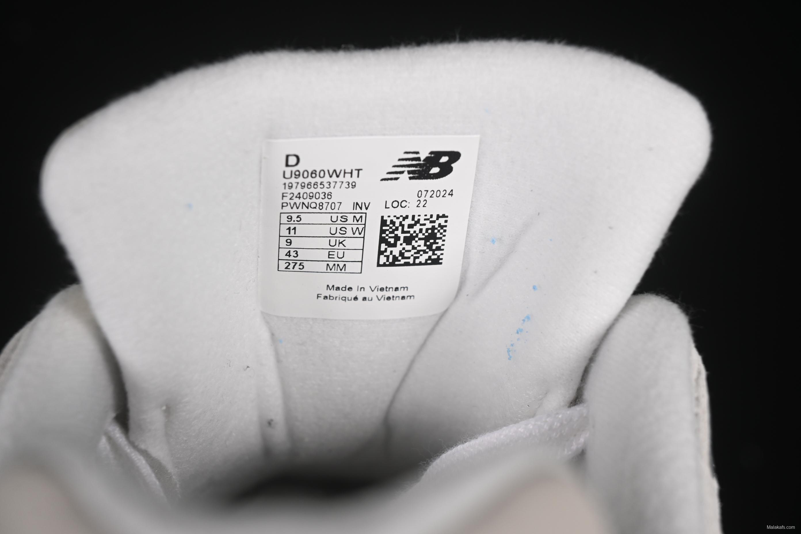 New Balance Joe Freshgoods x New Balance 9060 Retro Running Shoes with ABZORB Cushioning - U9060WHT