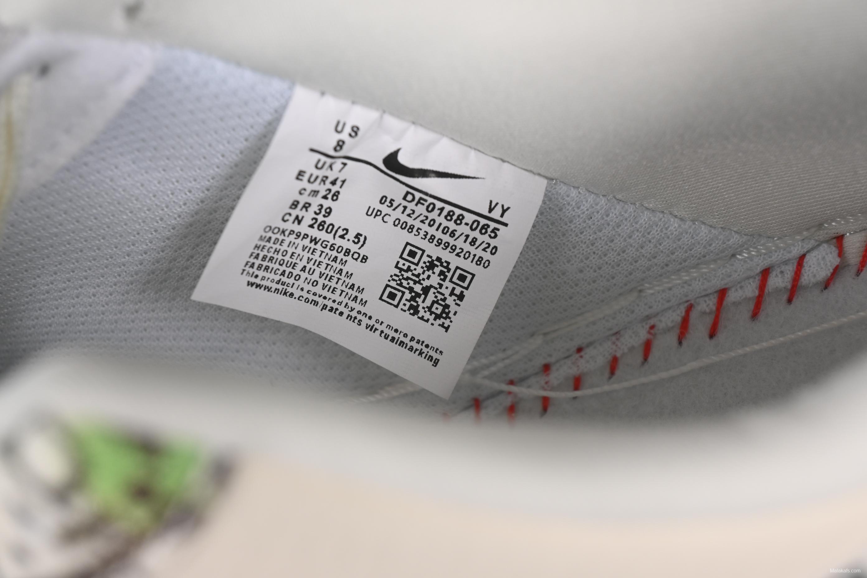 Nike Air Force 1 '07 Low Dior Collaboration Beige Green Floral Casual Sneakers - DF0188-065