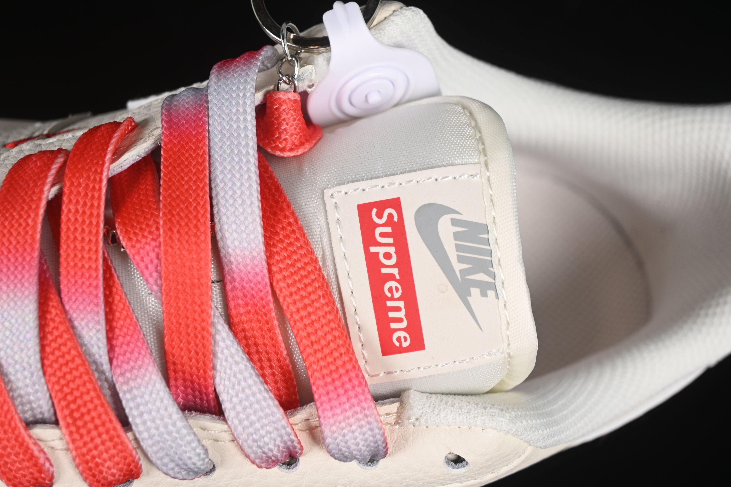 Nike Air Force 1 '07 Low Supreme Collaboration Two-Tone Red Grey Casual Sneakers - XX3168-157