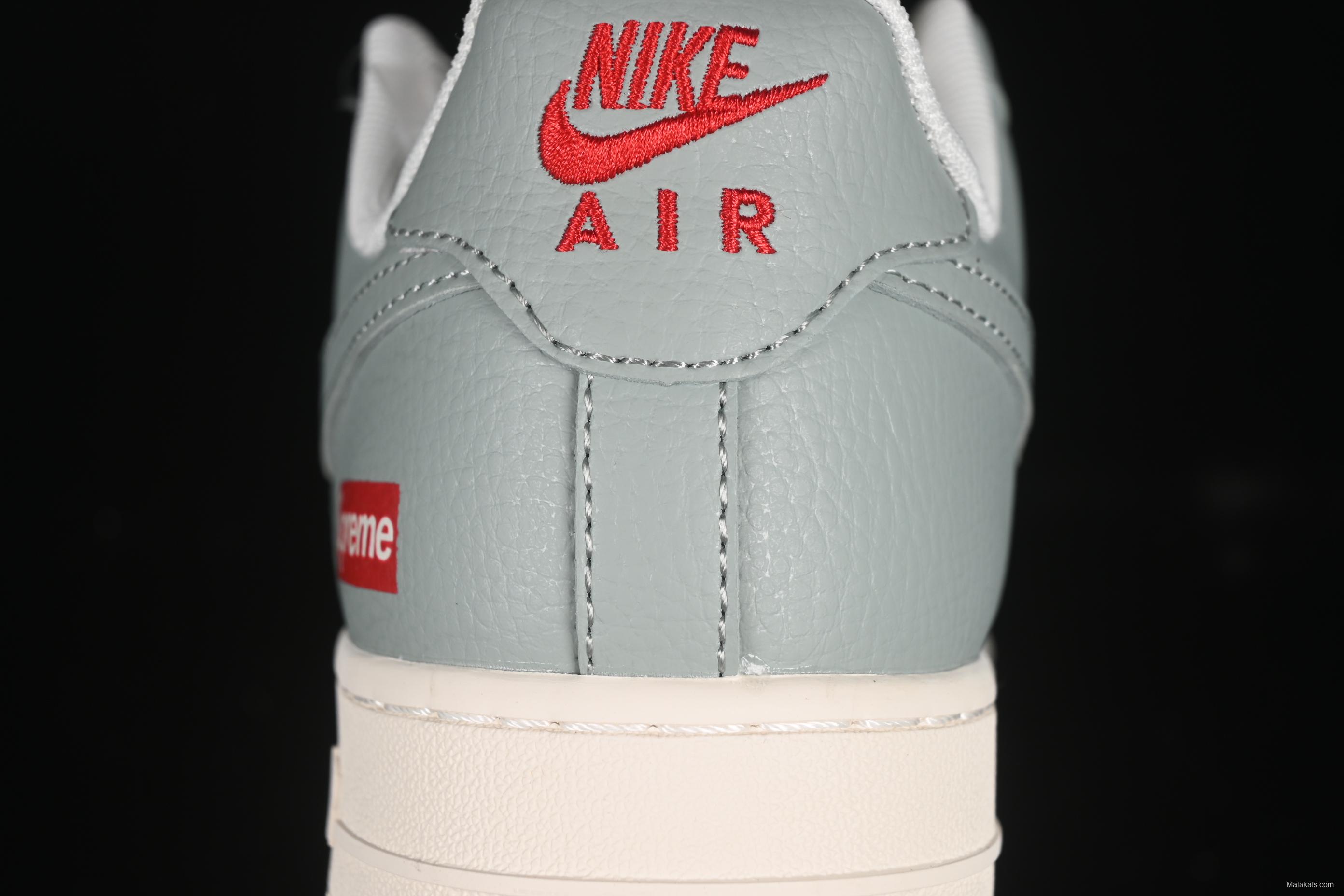 Nike Air Force 1 '07 Low Supreme Collaboration Shoes in Grey - ZH2598-319