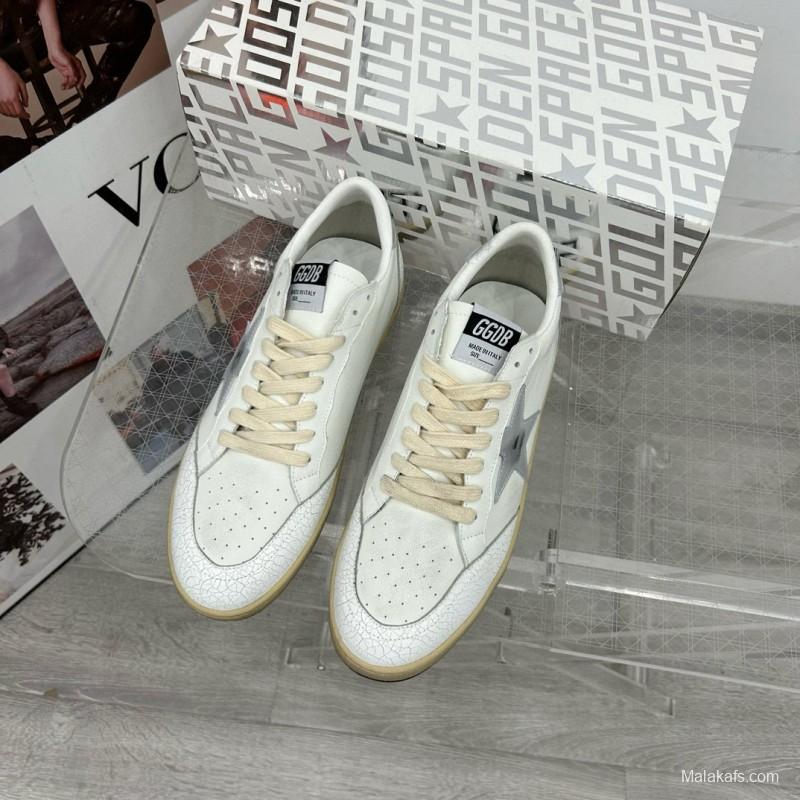 2024 Unisex GGDB White Grey Leather Low Top Sneakers MJ00260