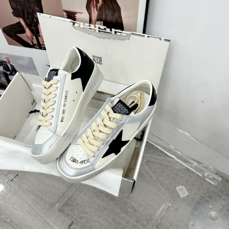 2024 Unisex GGDB White Black Leather Sneakers MJ00260
