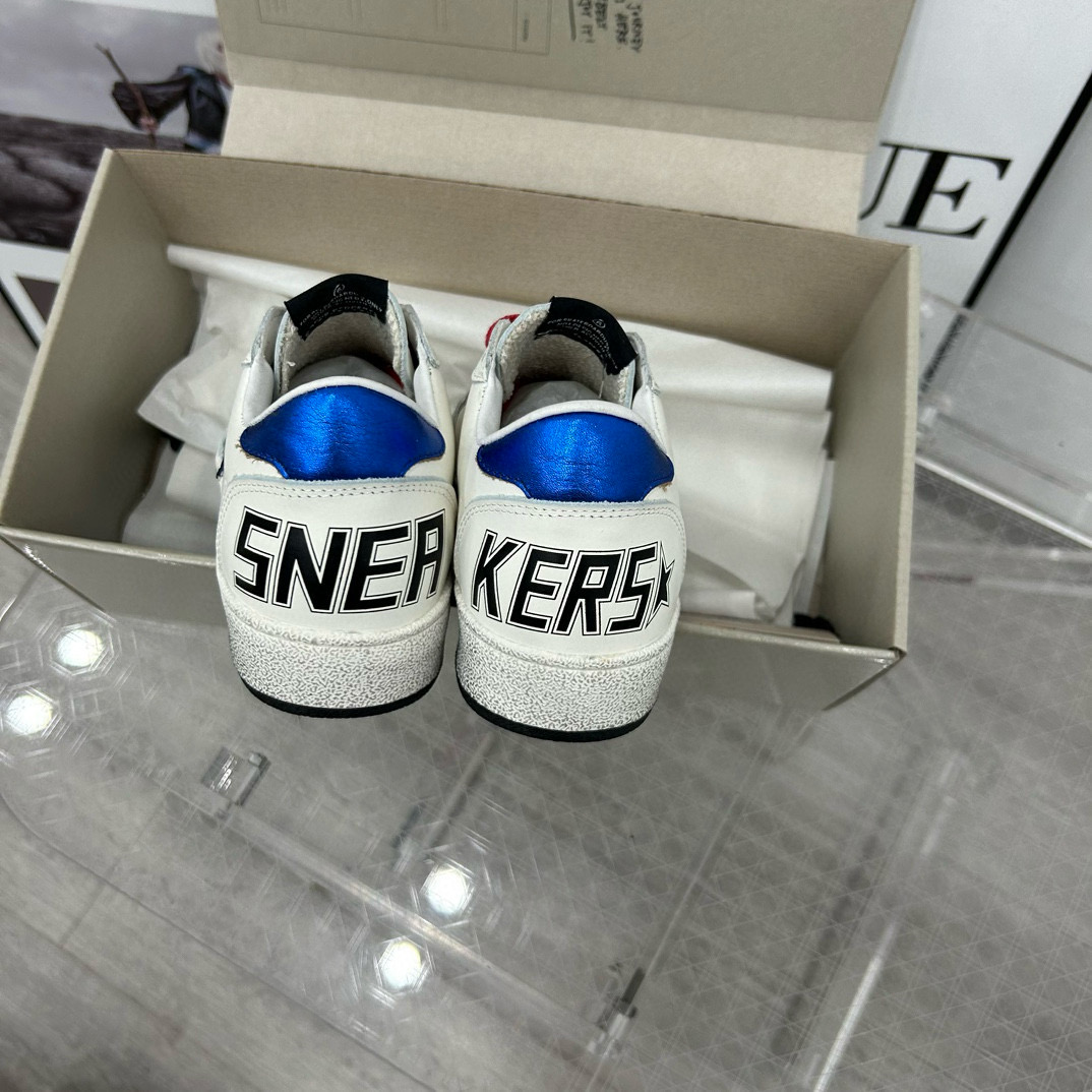 2024 Unisex GGDB White Gold Leather Sneakers MJ00260