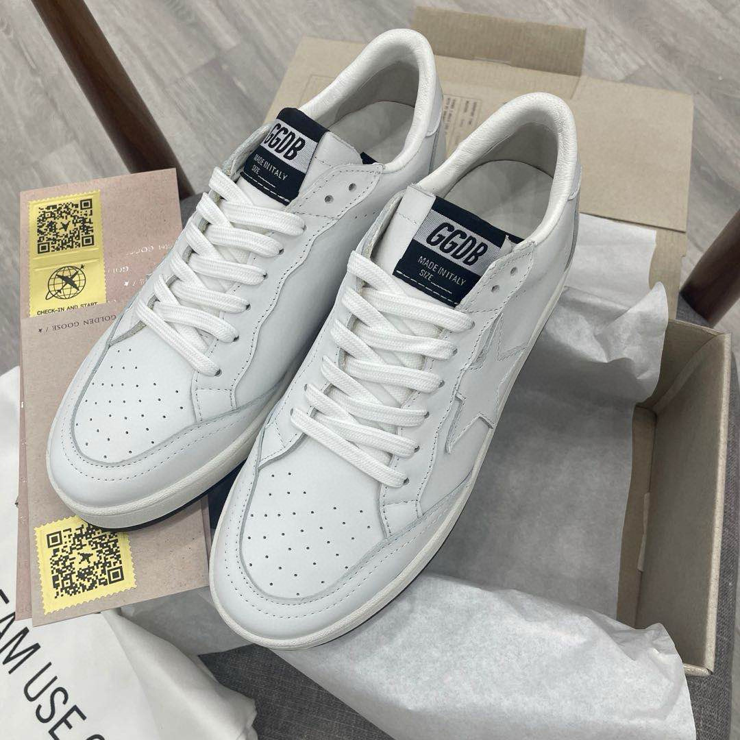 2024 Unisex GGDB White Leather Sneakers MJ00260