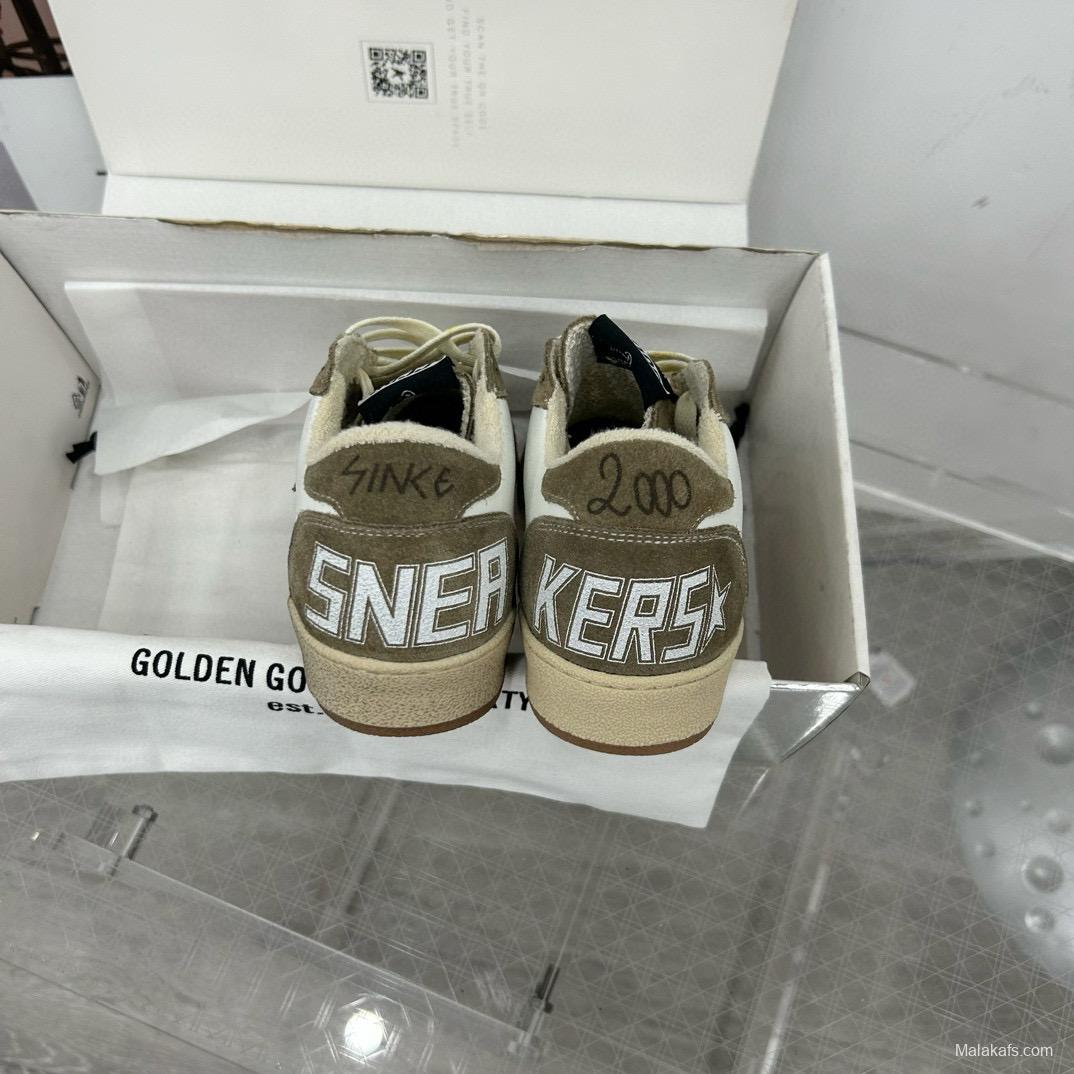 2024 Unisex GGDB White Olive Suede Leather Sneakers MJ00260