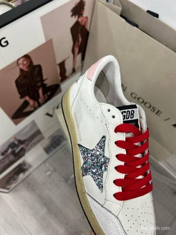 2024 Unisex GGDB White Pink Red Leather Suede Sneakers MJ00260