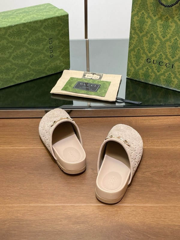 2024 Slippers Gucci Beige Leather Mule MJ00280