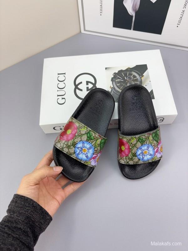 2025 Slippers Gucci Multicolor Canvas Slippers