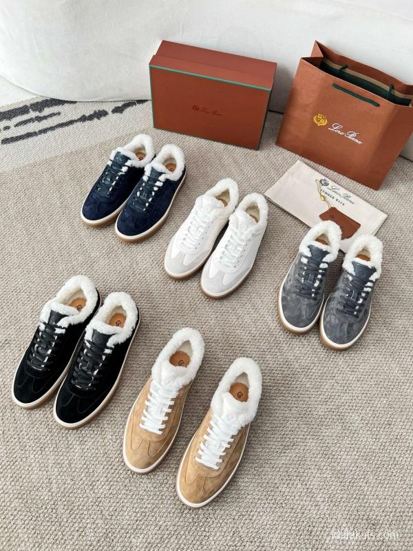 2024 Unisex Le Parmentier White Suede Rubber Low Top Tennis Shoes MJ00350