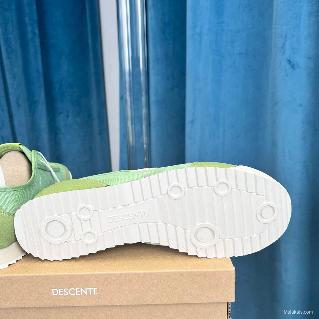 2024 Unisex DESCENTE  green canvas sneakers MJ00280