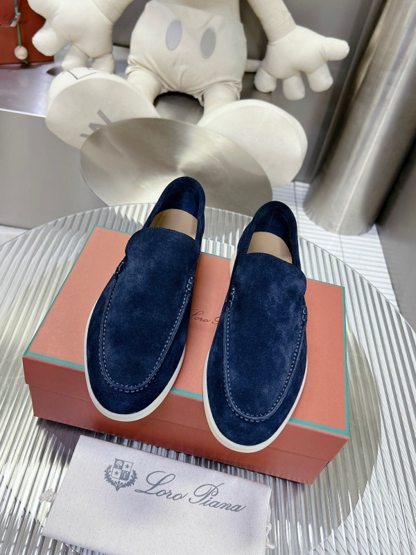 2025 Men LP Navy Suede Loafers LY00260