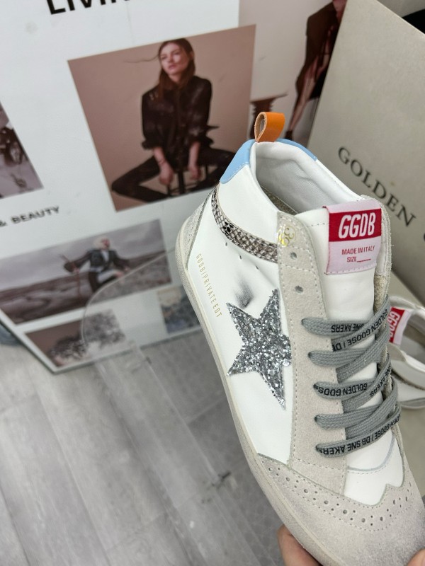 2024 Unisex GGDB White Grey Suede Leather High-Top Sneakers MJ00300