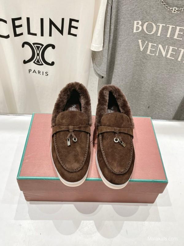 2024 Women LP Brown Suede Loafer MJ00300