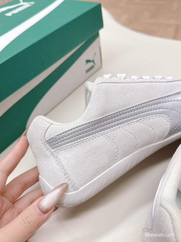 2025 Women PUMA White Suede Sneakers LY00280