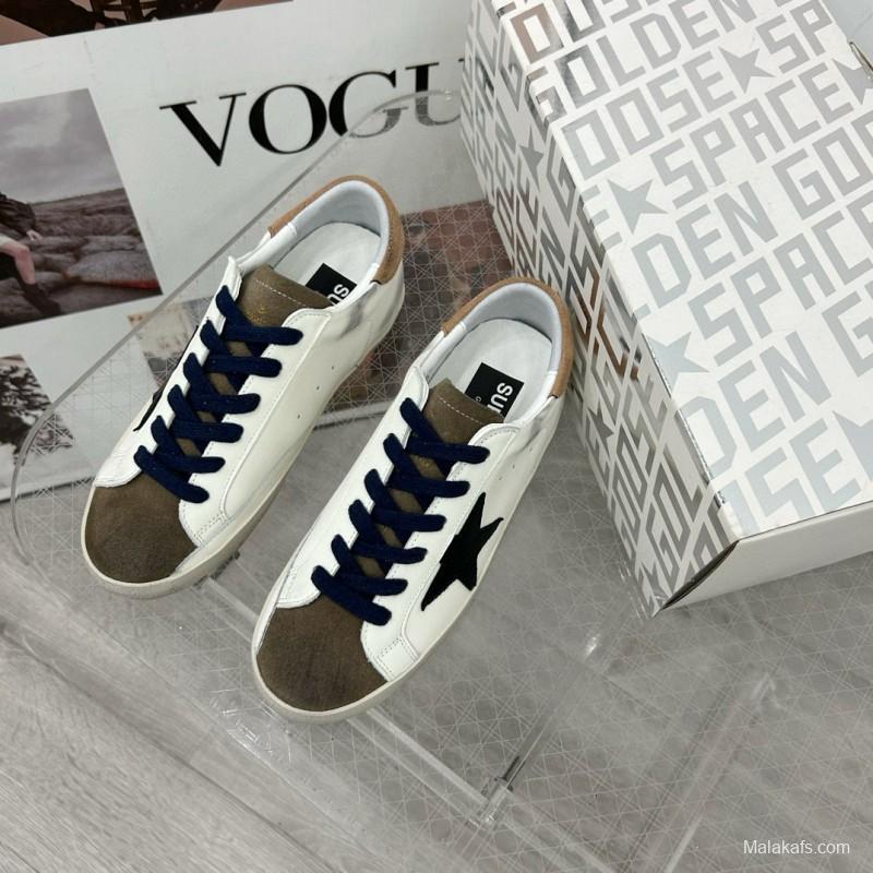 2025 Women GGDB White Black Suede Leather Sneakers