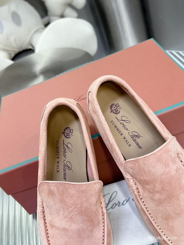 2025 Unisex Philipp Plein Beige Nubuck Loafers Soft Latex Sole LY00260
