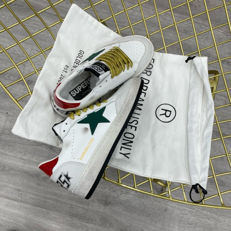 2024 Unisex GGDB White Green Red Leather Suede Low Top Sneakers MJ00260