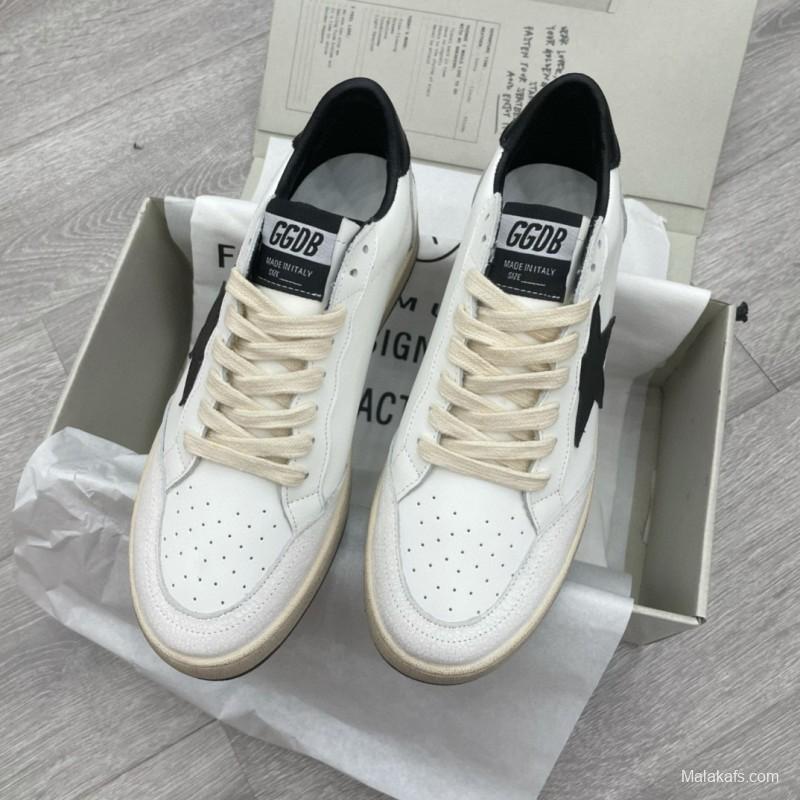 2024 Unisex GGDB White Black Leather Sneakers MJ00260