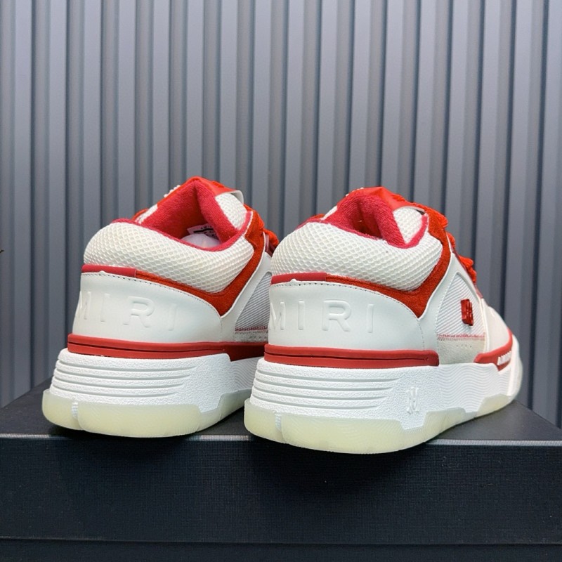 2024 Unisex Amiri White Red Leather Sneakers MJ00360