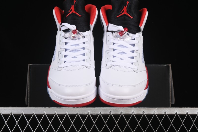 Nike Air Jordan 5 Retro Fire Red Black Tongue Basketball Shoes - HQ7978-101
