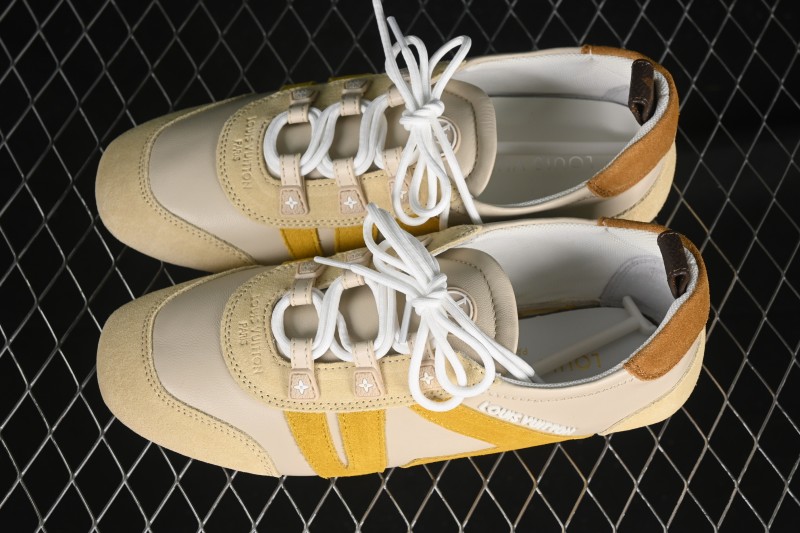 Louis Vuitton Sneakerina Round Toe Lace-Up Ballet Style Flat Training Shoes