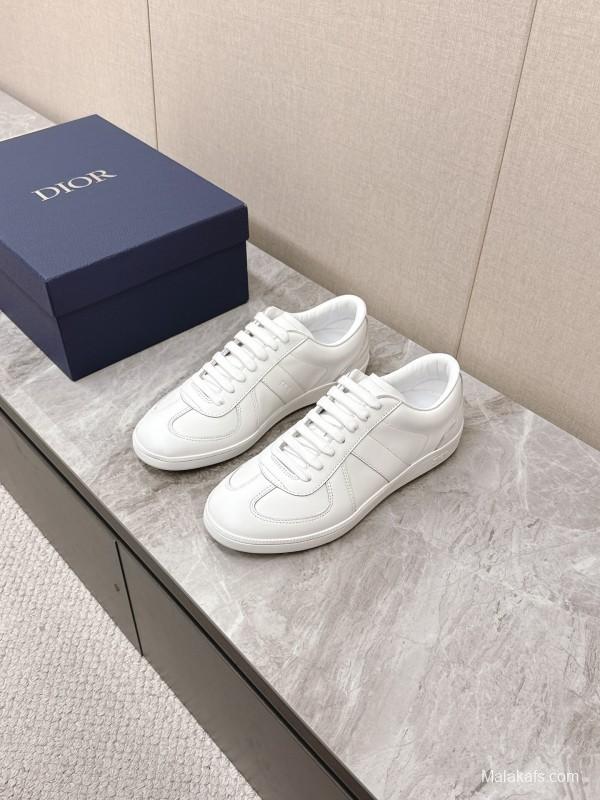 2025 Unisex Dior Black White Grey Leather Suede Sneakers Matchpoint KFY00300