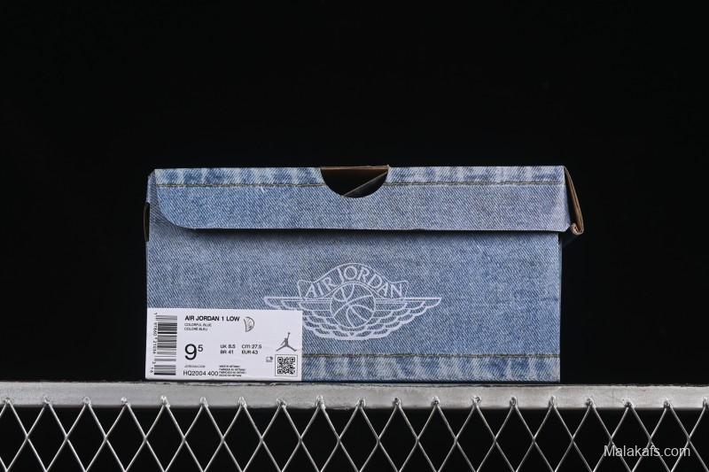 Nike Air Jordan 1 Low Worn Blue Denim Casual Sneakers - HQ2004-400