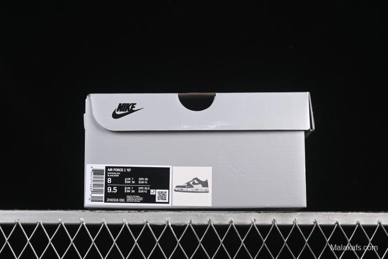 Nike Air Force 1'07 Low Custom Denim Swoosh Casual Sneakers - ZH0316-091