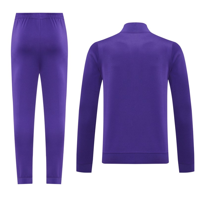 25/26 Real Madrid Purple Full Zipper Jacket +Long Pants