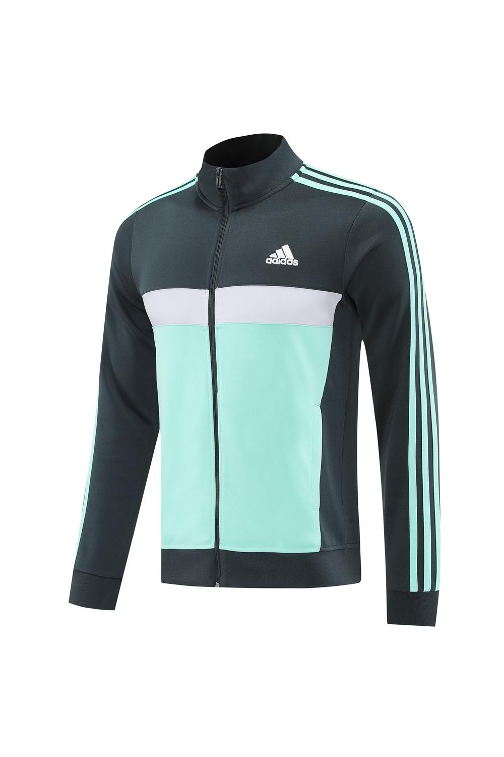 2025 Adidas Dark Grey Full Zipper Jacket +Long Pants