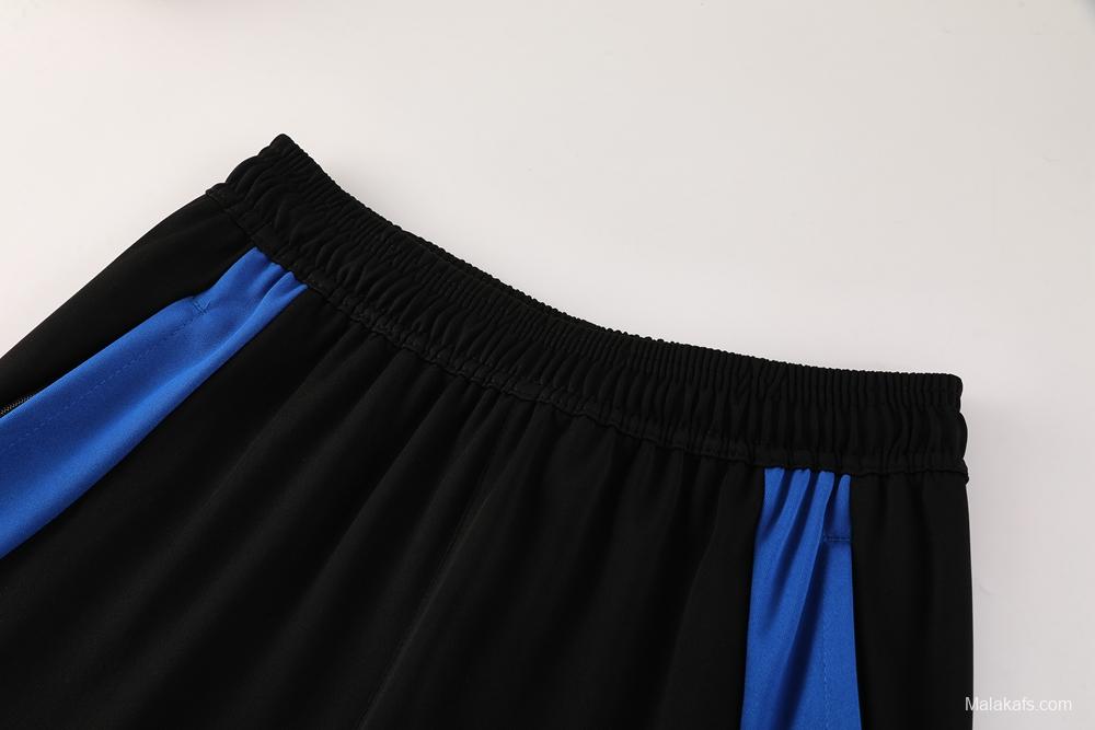 2025 Adidas Light Grey & Black with Leopard Print Pattern Half Zipper Jacket +Long Pants